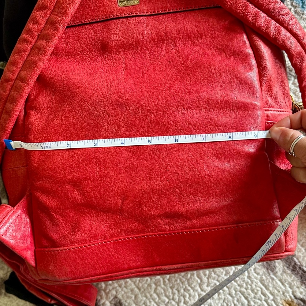 MCM Unisex Stark Leather Insignia Red Backpack - Picture 16 of 17